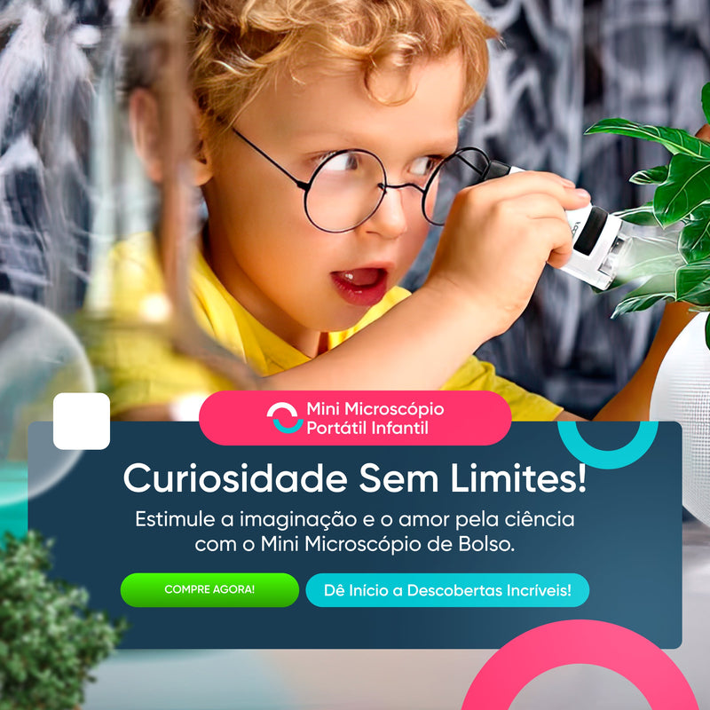 Kidscopie - Microscópio infantil com aumento de 120x