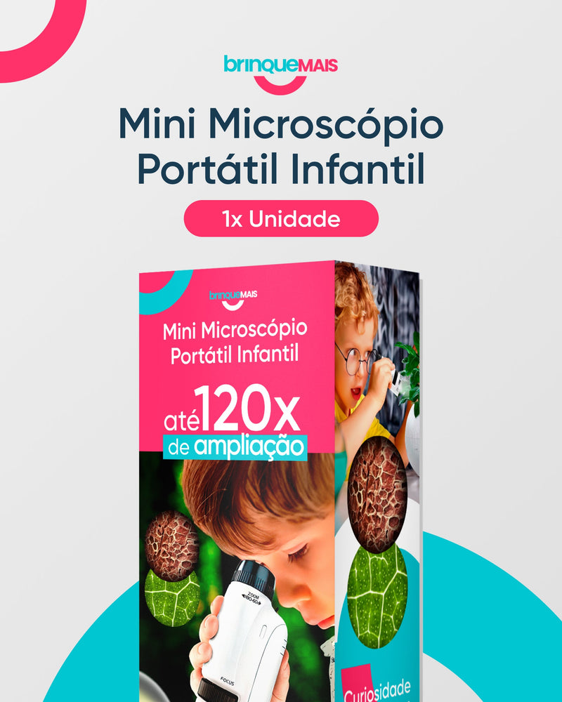 Kidscopie - Microscópio infantil com aumento de 120x