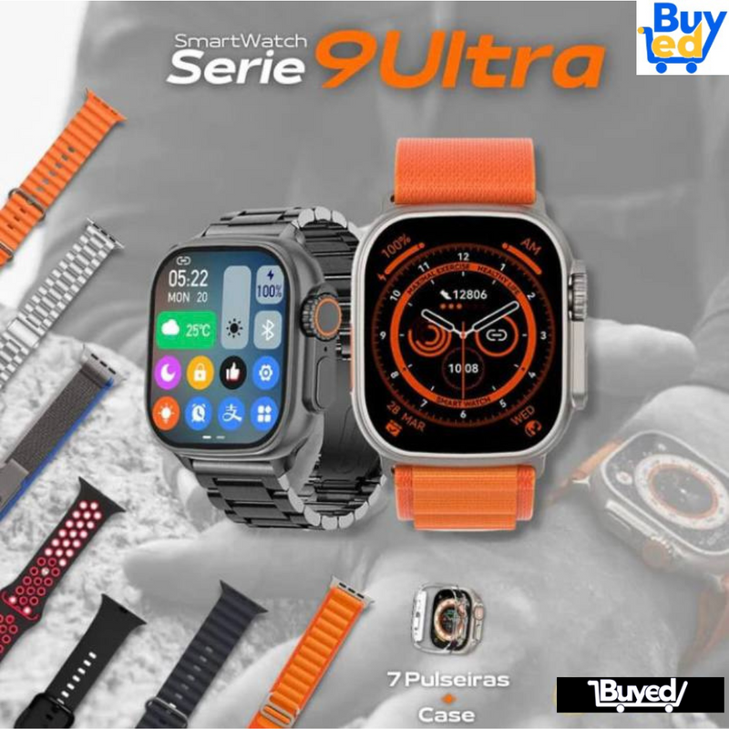 SmartWatch - Serie 9 Ultra™ [Kit: 7 Pulseiras + Case]