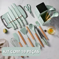 Kit Completo Jogo Utensílios de Cozinha Luxo 19 Peças