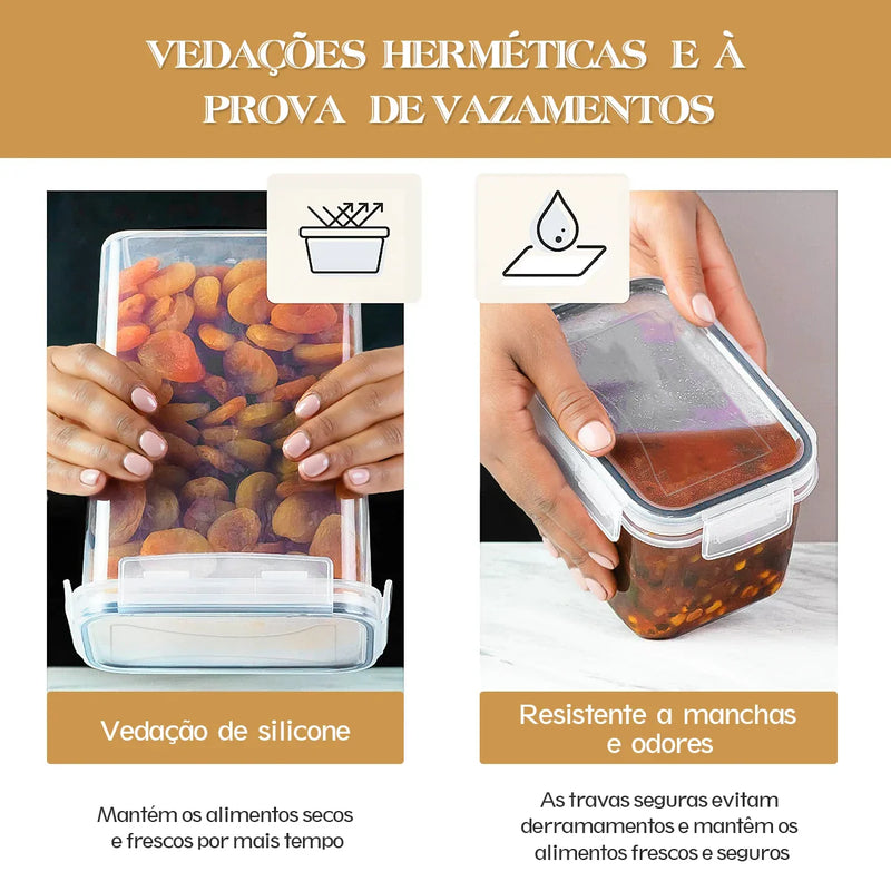 Conjunto de Potes Herméticos para Alimentos