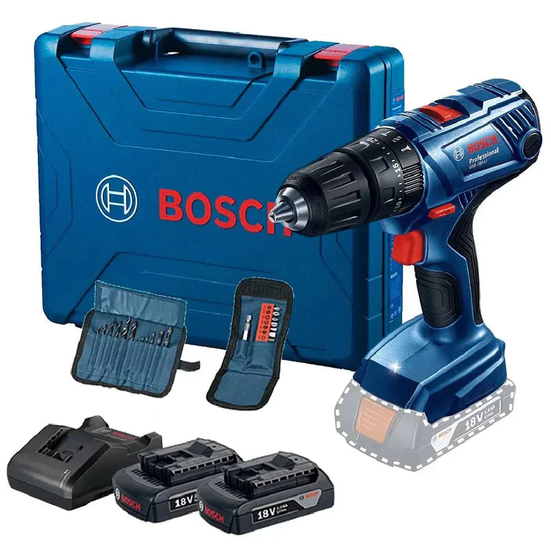 PARAFUSADEIRA BOSCH + MALETA GEDORE 178 FERRAMENTAS