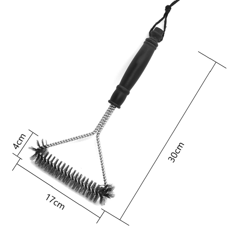 Escova de aço inox para limpar grelhas e espetos