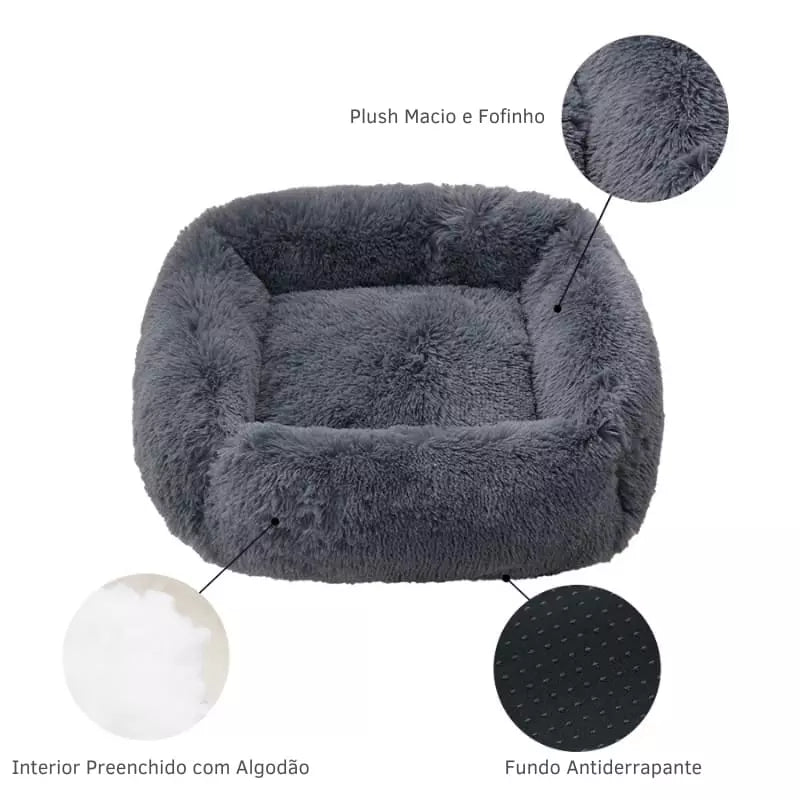 Cama para Cachorros e Gatos Fofin Plush Bed