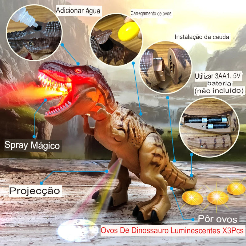 Robot DinoMax - Dinossauro Mecânico com Spray e sons