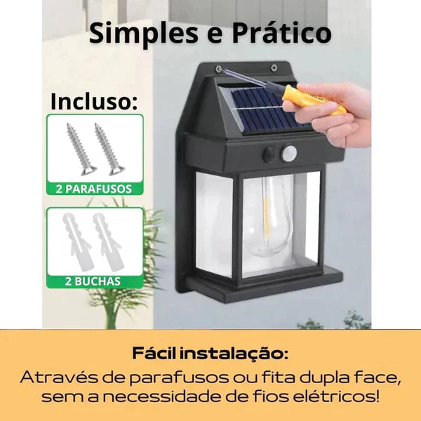 Ecolux™ - 4 Refletores Solar + Kit Parafusos e Buchas