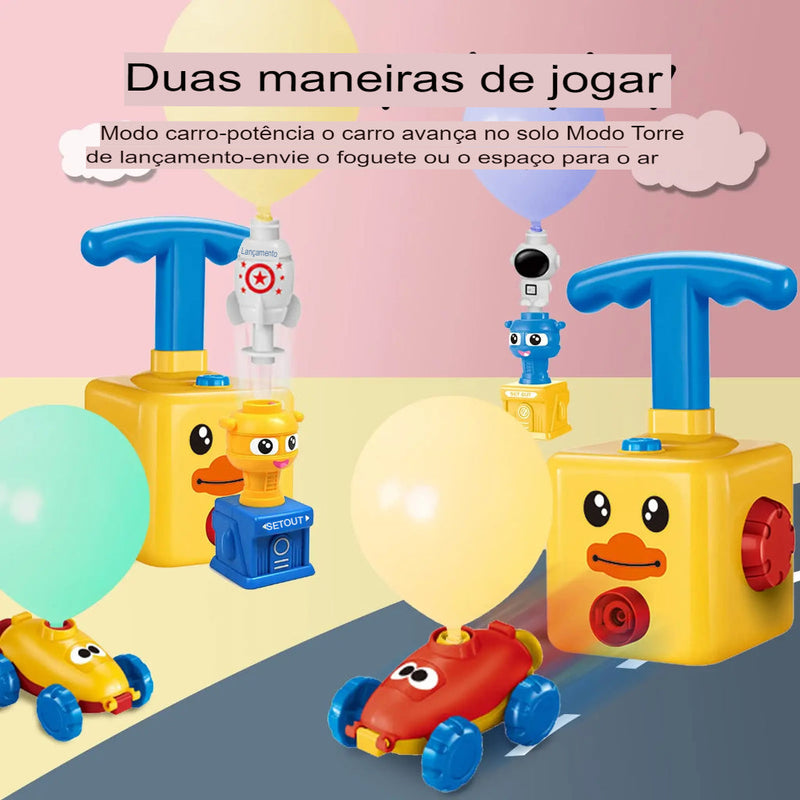 LaunchCar - Lançador de Balões com Carrinho para Crianças - Brinquedo Científico e Educativo