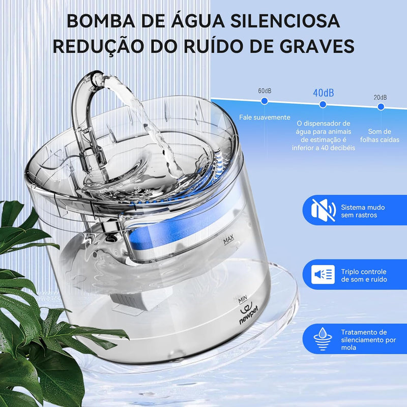 Fonte de Água Fofin com Filtro Automático e capacidade de 2 litros