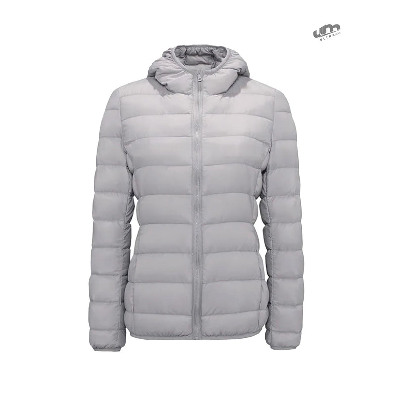 Jaqueta ultramax Essentials feminina puffer dobrável com capuz