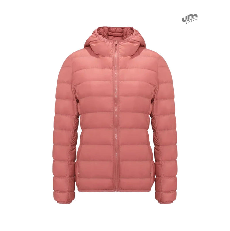 Jaqueta ultramax Essentials feminina puffer dobrável com capuz