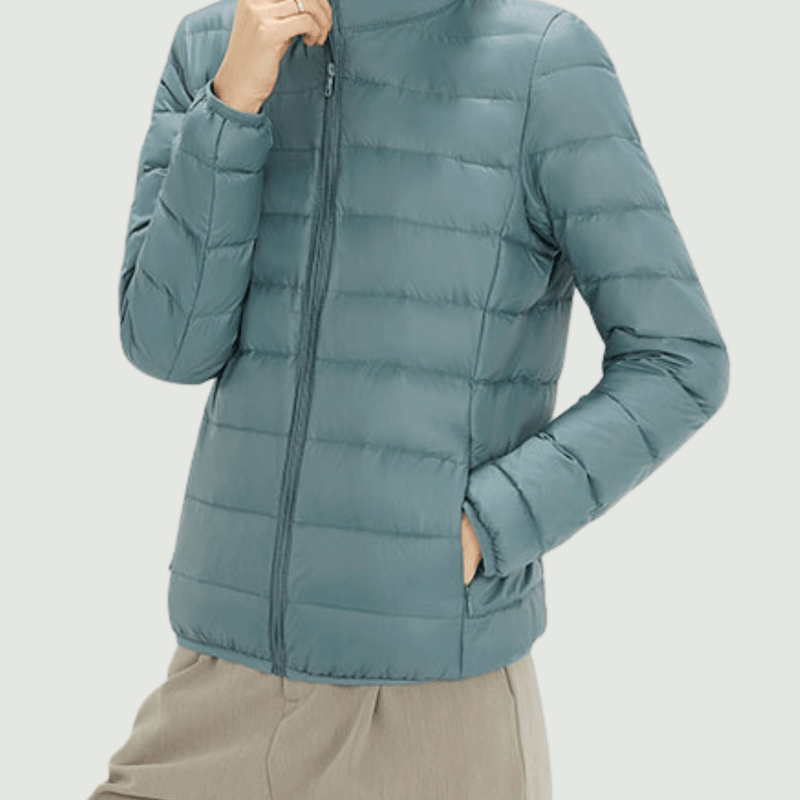 Jaqueta ultramax Essentials feminina puffer dobrável com capuz