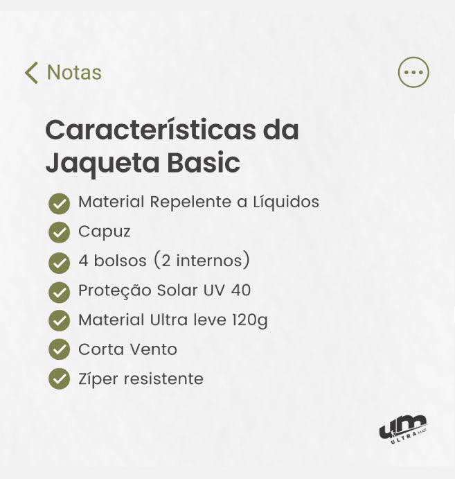 Jaqueta Tecnológica -Protege dos raios solares Dobrável Impermeável e Ultra-leve