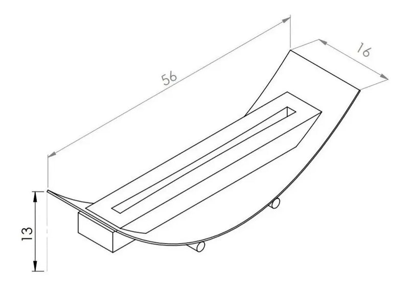 Lareira Ecológica Premium Modelo Curvado