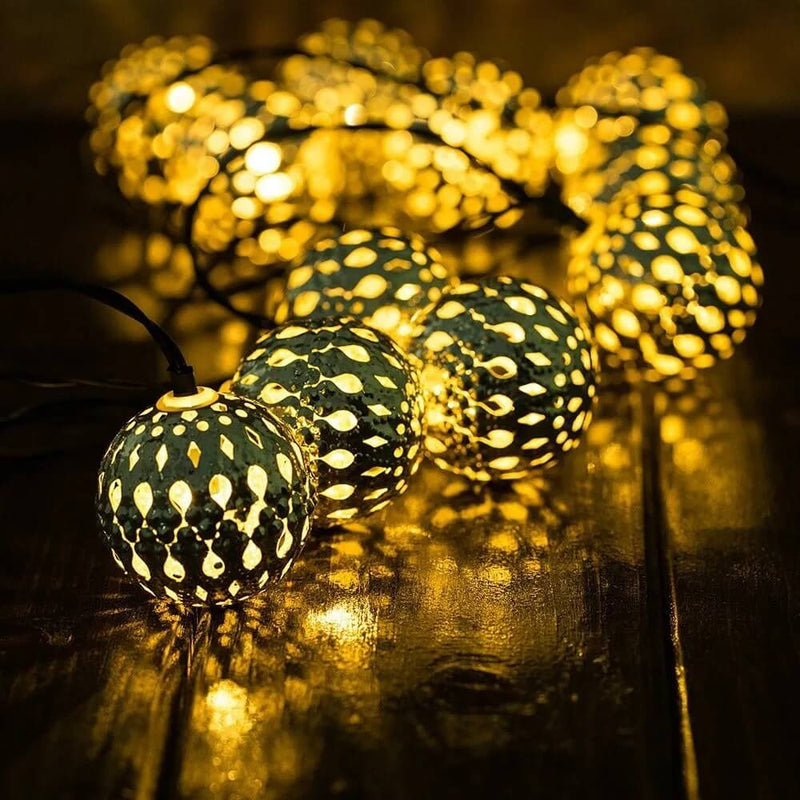 Varal LED Solar de Globos Natalinos - SwanChristmas